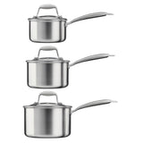 Cooks Professional Tri-Ply 3 Piece Saucepan Set | 14cm, 16cm & 18cm