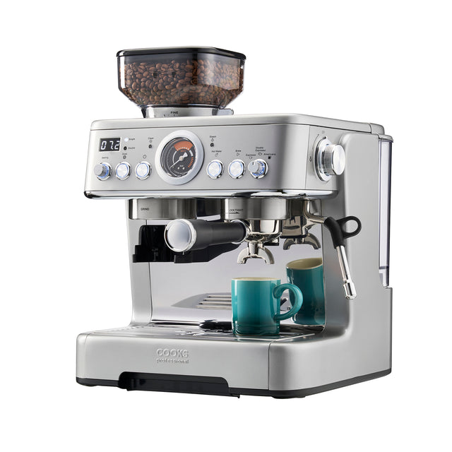 Cooks Professional Bean-to-Cup Espresso Machine | Silver