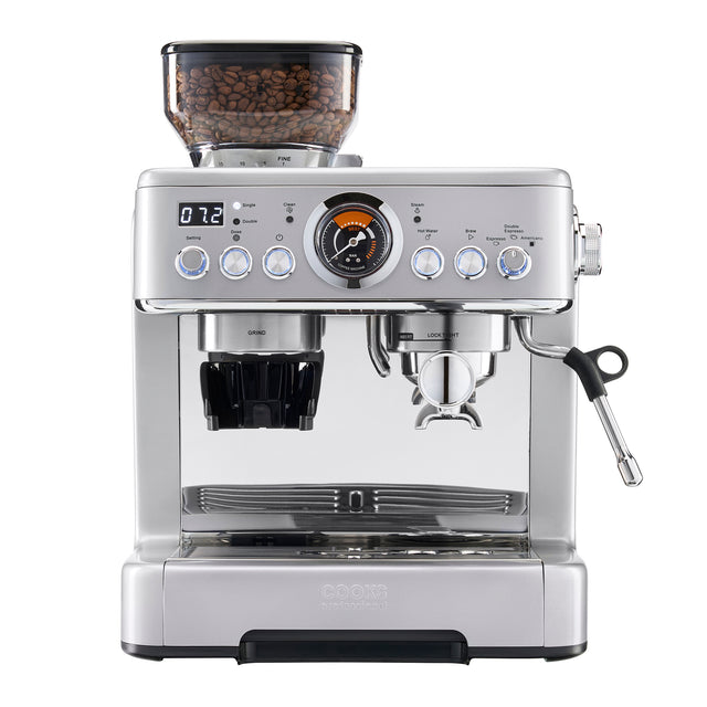 Cooks Professional Bean-to-Cup Espresso Machine | Silver