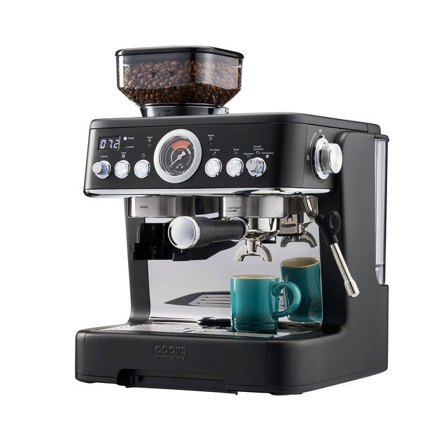 Cooks Professional Bean-to-Cup Espresso Machine | Satin Black