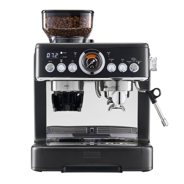Cooks Professional Bean-to-Cup Espresso Machine | Satin Black