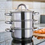 Cooks Professional 3 Tier Stainless Steel Steamer | 18cm