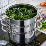 Cooks Professional 3 Tier Stainless Steel Steamer | 24cm