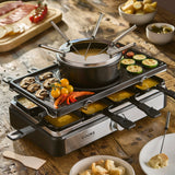 Cooks Professional Electric 2-in-1 Raclette Grill and Fondue | 8 Person