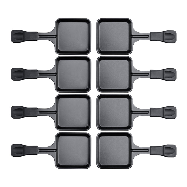 Cooks Professional 8 x Grill Pans for 8 Person 2-in-1 Raclette Grill and Fondue
