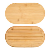 Cooks Professional Bread Bin, Linen Bag and Bamboo Board Set | Blue / Silver
