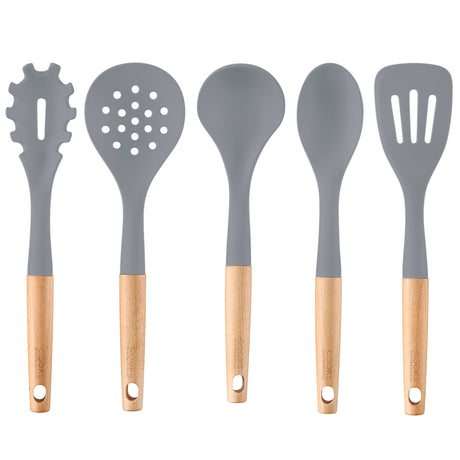 Cooks Professional 5 Piece Silicone Utensil Set | Grey
