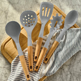 Cooks Professional 5 Piece Silicone Utensil Set | Grey