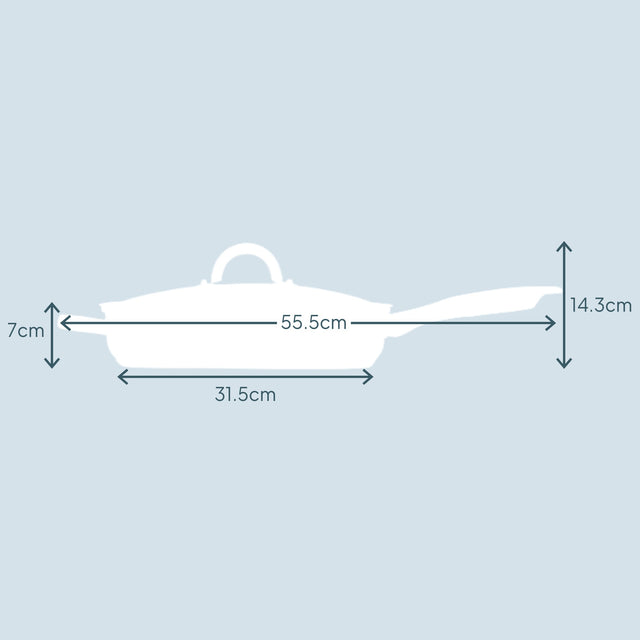Cooks Professional 30cm Stainless Steel Long Handled Sauté Pan
