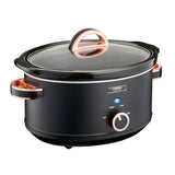 Cooks Professional 3.5L Slow Cooker | Black / Rose Gold
