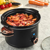 Cooks Professional 2.5L Slow Cooker | Black / Rose Gold