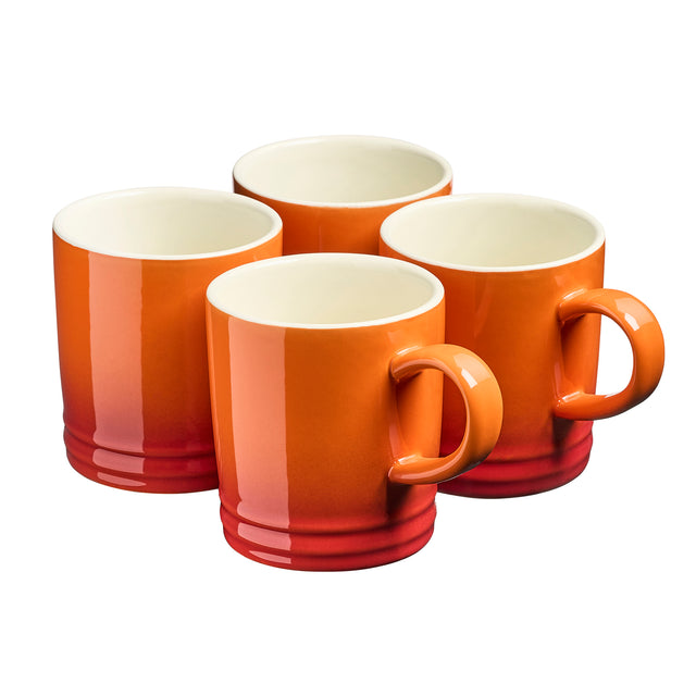 Cooks Professional 4 Piece Mug Set | 240ml | Orange