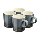 Cooks Professional 4 Piece Mug Set | 240ml | Grey