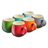 Cooks Professional Set of 4 Stoneware Mugs | 350ml | Multi-Colour