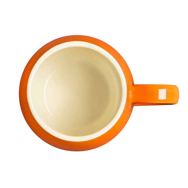Cooks Professional Set of 4 Stoneware Mugs | 350ml | Orange