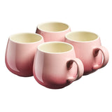 Cooks Professional Set of 4 Stoneware Mugs | 350ml | Pink