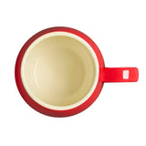 Cooks Professional Set of 4 Stoneware Mugs | 350ml | Red