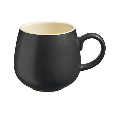 Cooks Professional Set of 4 Stoneware Mugs | 350ml | Matt Black
