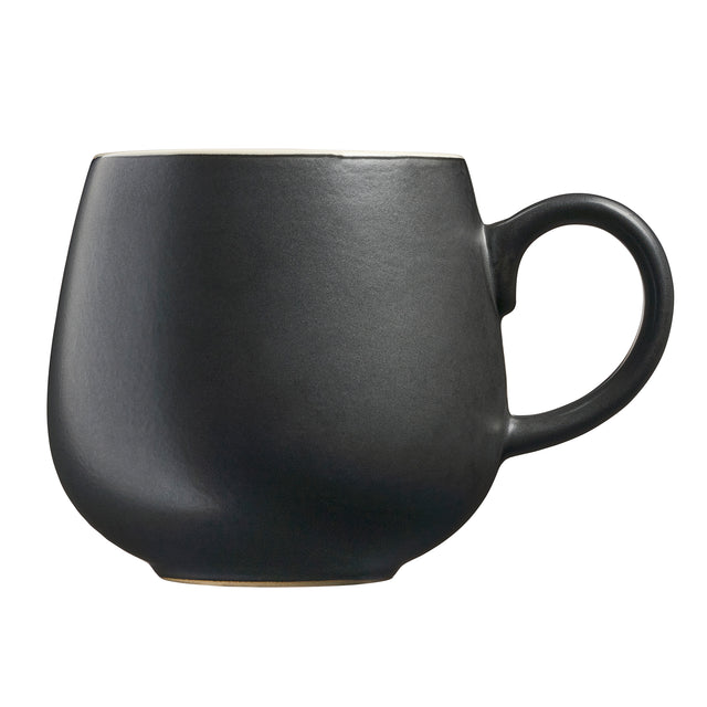Cooks Professional Set of 4 Stoneware Mugs | 350ml | Matt Black