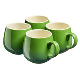 Cooks Professional Set of 4 Stoneware Mugs | 350ml | Green