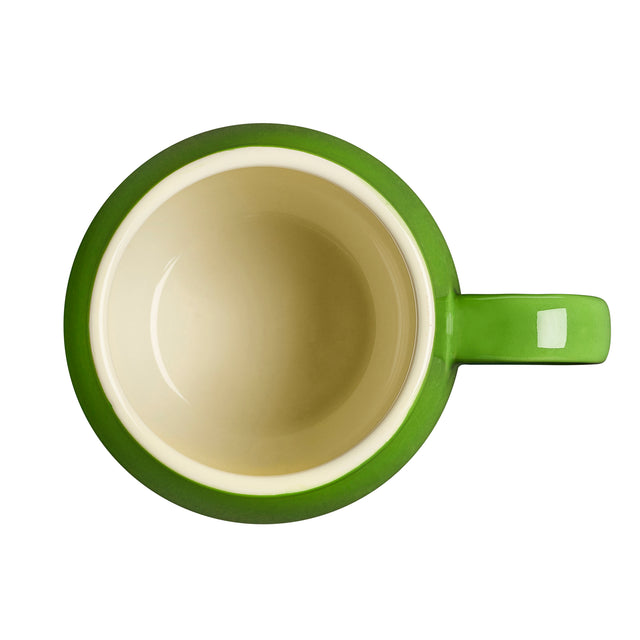 Cooks Professional Set of 4 Stoneware Mugs | 350ml | Green