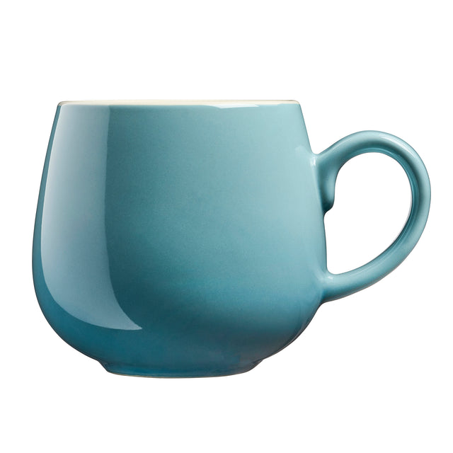 Cooks Professional Set of 4 Stoneware Mugs | 350ml | Blue