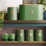 Cooks Professional 5 Piece Kitchen Storage Set with Bamboo Lids | Green / Gold