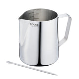 Cooks Professional Stainless Steel 600ml Milk Steaming Jug | Latte Art Pen Included