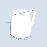 Cooks Professional Stainless Steel 350ml Milk Steaming Jug | Black | Latte Art Pen Included