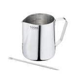 Cooks Professional Stainless Steel 350ml Milk Steaming Jug | Latte Art Pen Included