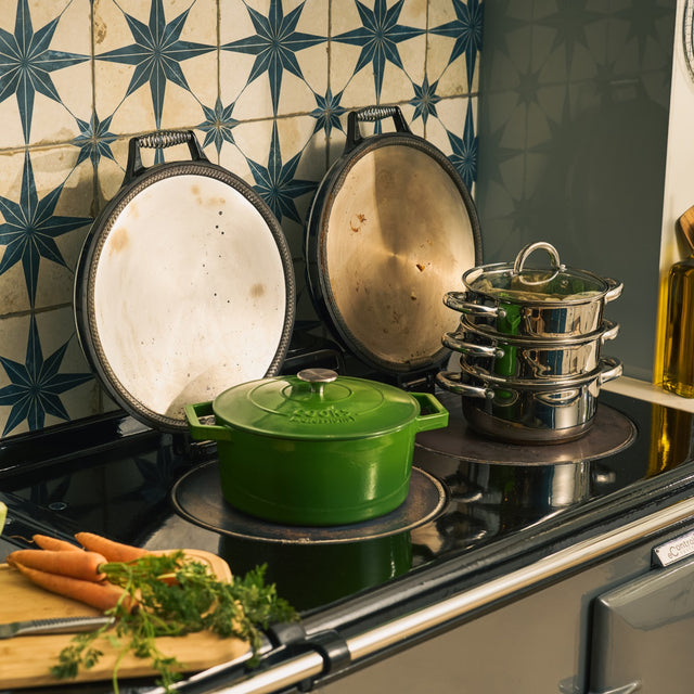 Cooks Professional 26cm Cast Iron Casserole | Graduated Green