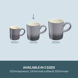 Cooks Professional 4 Piece Midi Coffee Mug Set | 240ml | Grey