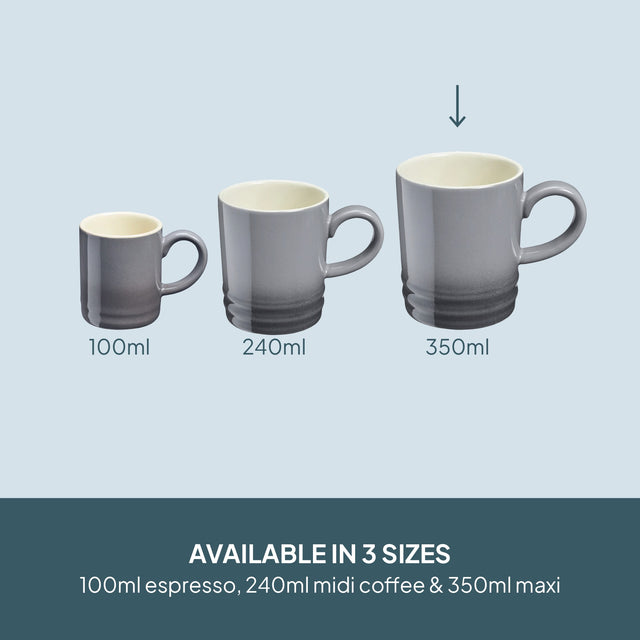 Cooks Professional 4 Piece Mug Set | 350ml | Grey
