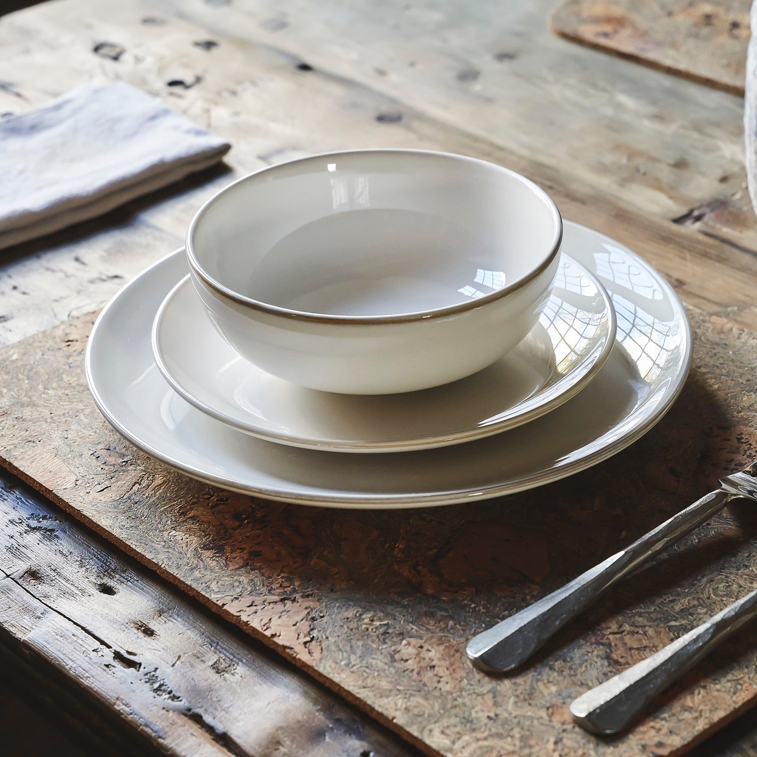 Cooks Professional Nordic Stoneware 12 Piece Dinner Set White