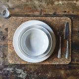 Cooks Professional Nordic Stoneware Dinner Set | 16-Piece | Reactive Glaze | White