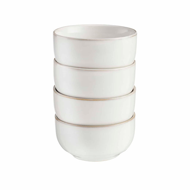 Cooks Professional Set of 4 Nordic Stoneware Side Bowls | White