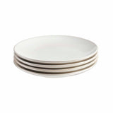 Cooks Professional Nordic Stoneware Dinner Set | 16-Piece | Reactive Glaze | White