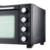 Cooks Professional Mini Oven | 28 Litre with 2 Hobs | Powerful 3200W | Black and Silver
