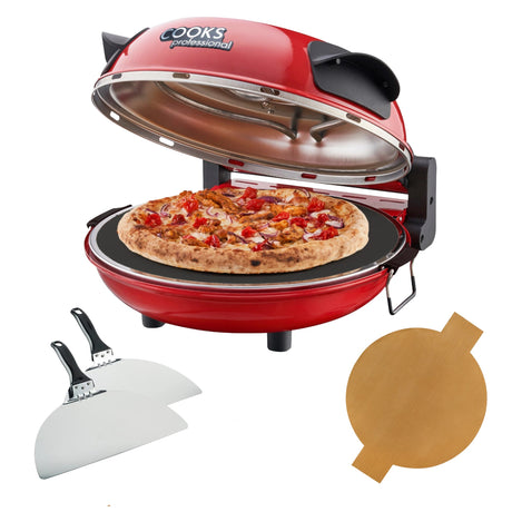Cooks Professional Electric Pizza Oven | Red