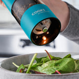 Cooks Professional Electric Salt and Pepper Mill Set | Teal