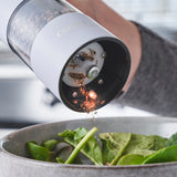 Cooks Professional Electric Salt and Pepper Mill Set with Bamboo Base | Grey