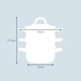 Cooks Professional 3 Tier Stainless Steel Steamer | 18cm