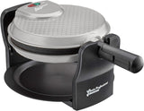Cooks Professional Luxury Rotary Waffle Maker | Powerful 920W | Non-Stick | Easy Clean | Silver