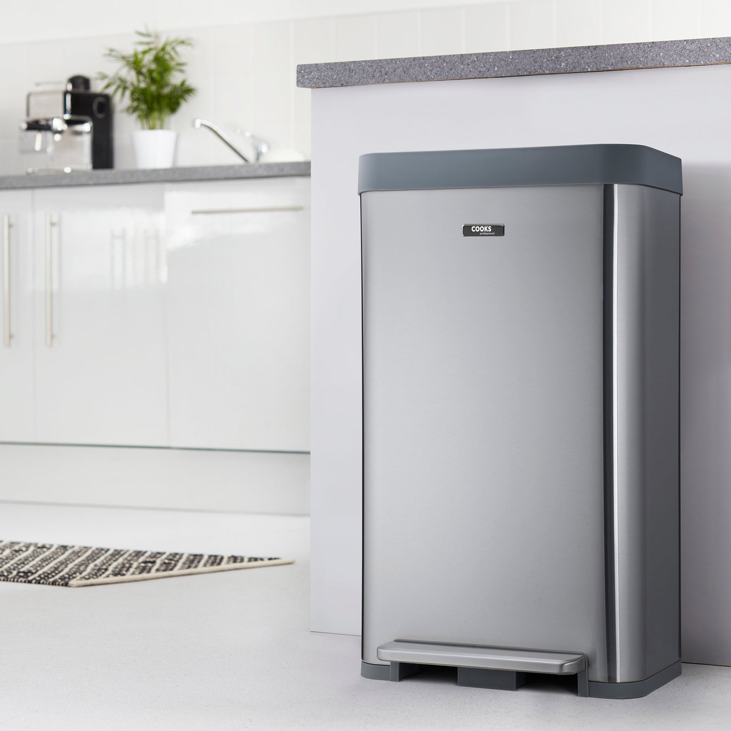 kitchen pedal bin Cooks Professional XL Pedal Bin 65L