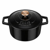 Cooks Professional 20cm Cast Iron Casserole | Black
