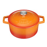 Cooks Professional 20cm Cast Iron Casserole | Orange