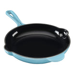 Cook Professional Cast Iron Frying Pan & Skillet 2 Piece Set | Teal