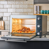 Cooks Professional Mini Oven | 48 Litre | 3 Cooking Functions | Powerful 1500W | Black/Silver