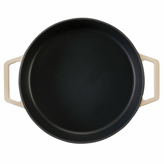 Cooks Professional 26cm Cast Iron Casserole | Off White