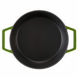 Cooks Professional Cast Iron Casserole 20cm | 2.8L Capacity | Enamelled Inside and Out | Graduated Green